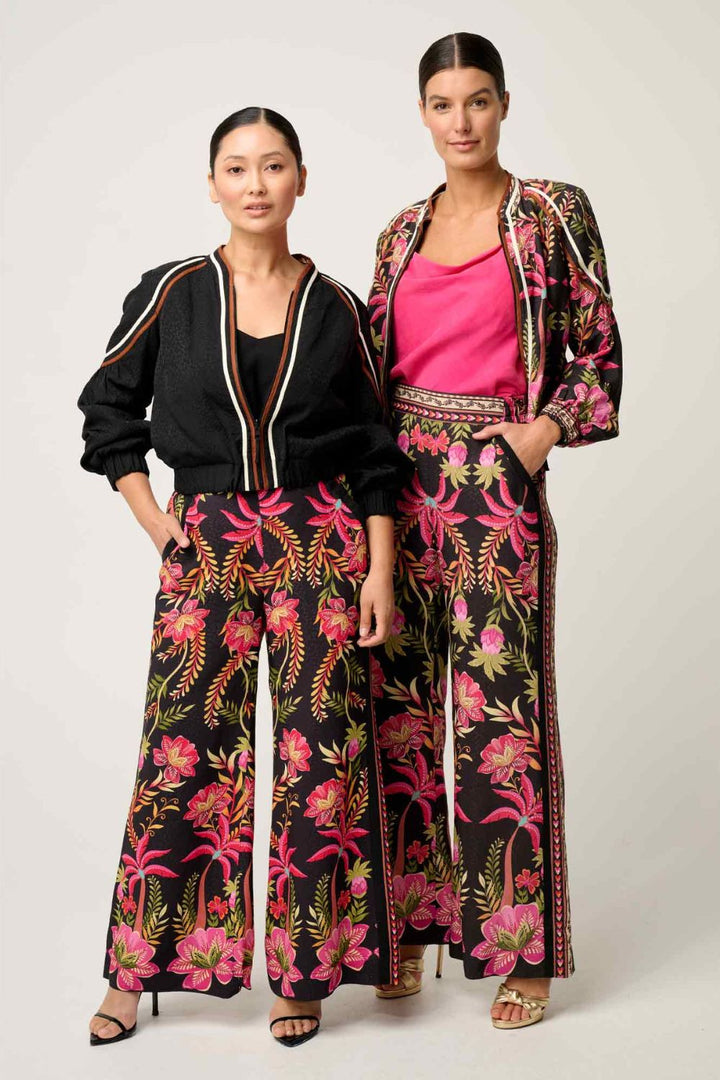 Once Was | Arabella Reversible Viscose Jacket | Anthos Lotos/Black