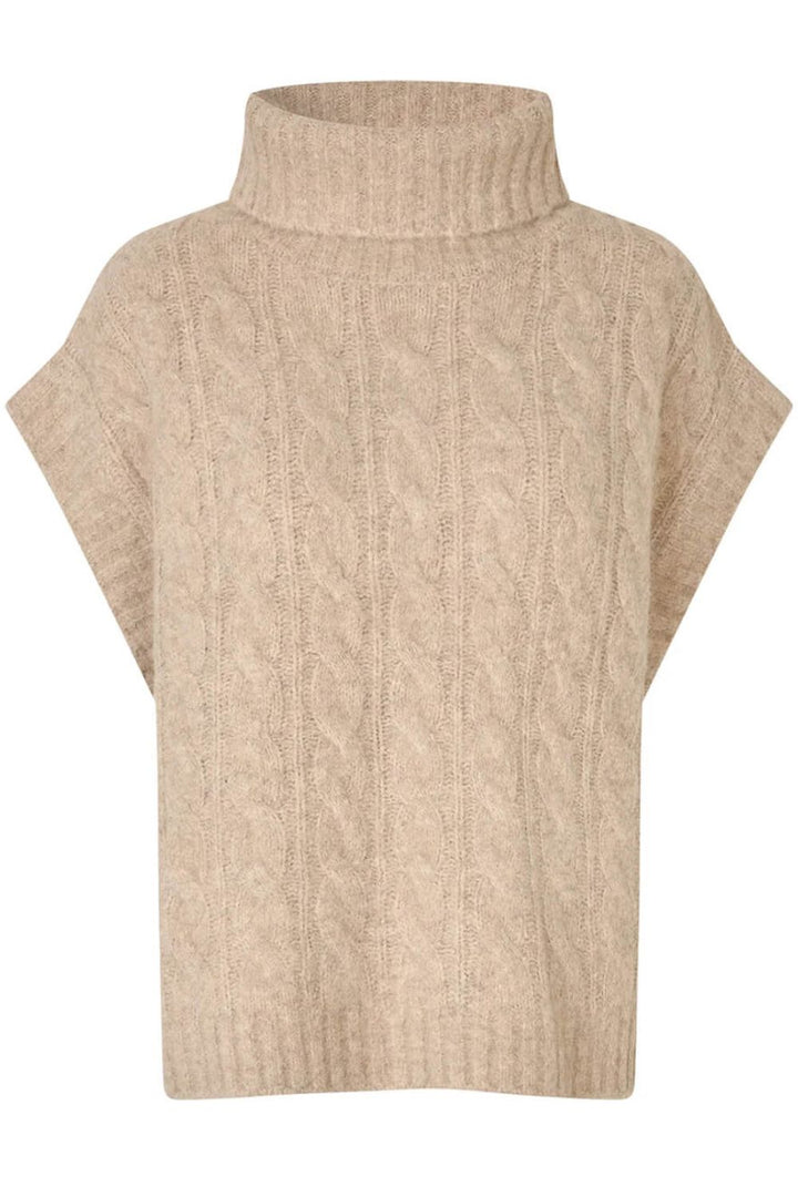 Lollys Laundry | Fresnol Knit Vest SL | Sand