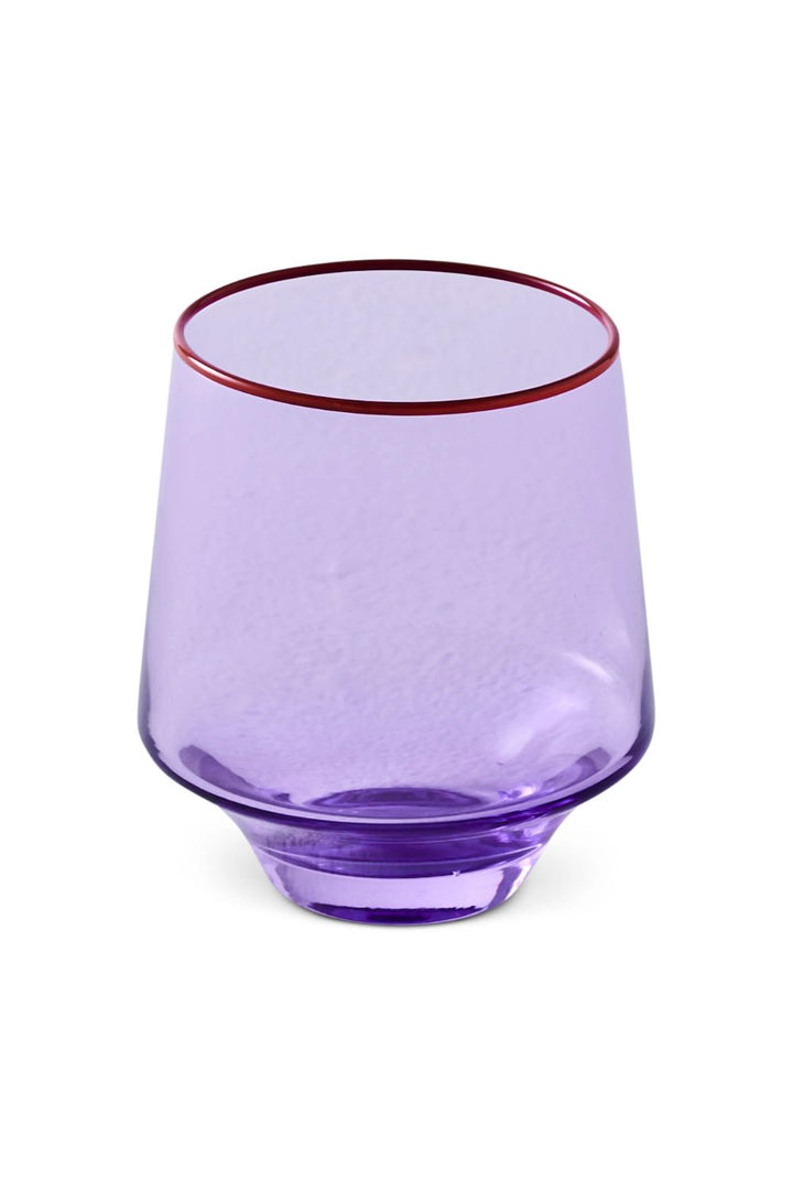 Kip & Co | Lilac Colour Block Tumbler Glass 2P Set