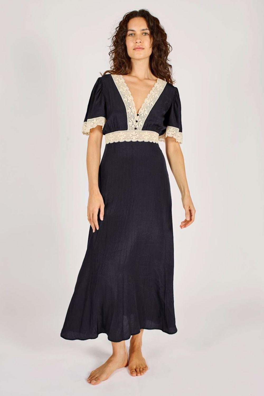 Traffic People | Midnight Lace Felicity Dress | Navy