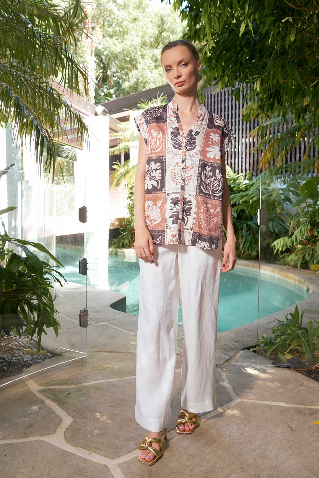 The Dreamer Label | Abby Botanical Top | Cocoa