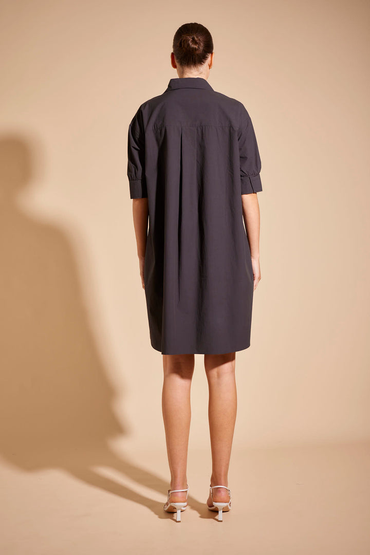 Alessandra | Vienne Pima Cotton Dress in Black