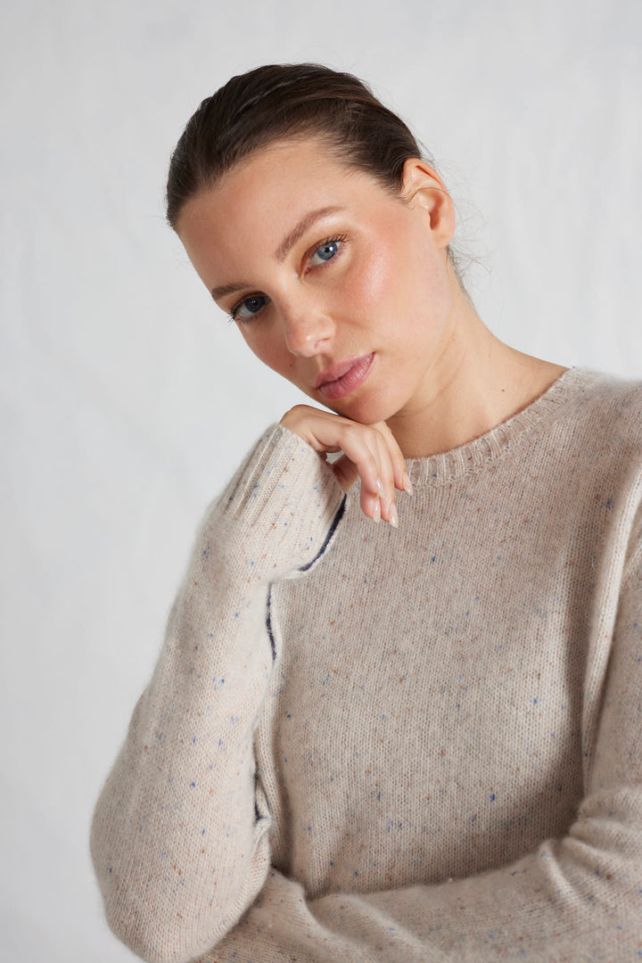 Alessandra | Georgia Cashmere Sweater | Seashell