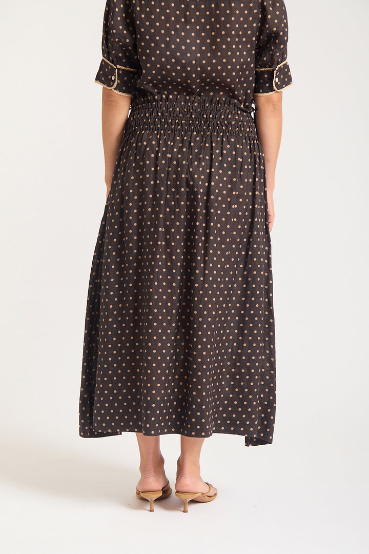 Alessandra | Sylvie Skirt | Choc / Beige