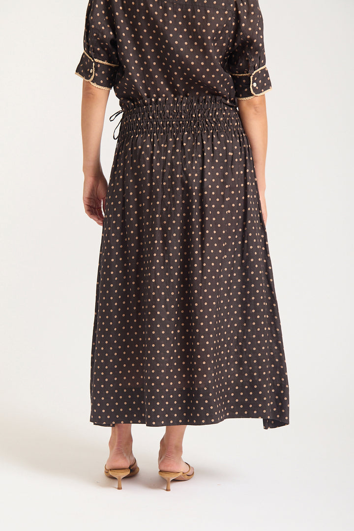 Alessandra | Sylvie Skirt | Choc / Beige