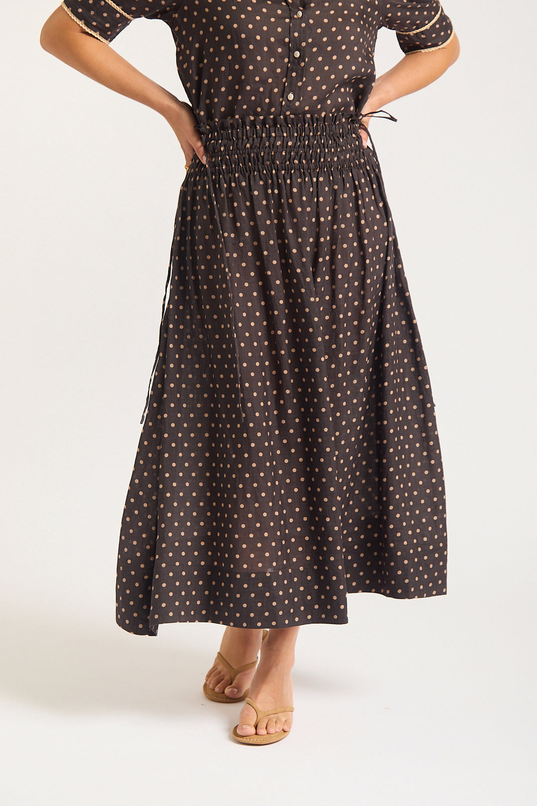 Alessandra | Sylvie Skirt | Choc / Beige