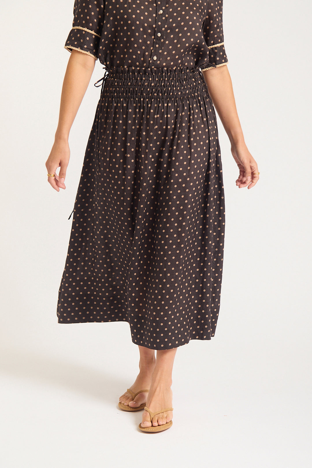 Alessandra | Sylvie Skirt | Choc / Beige