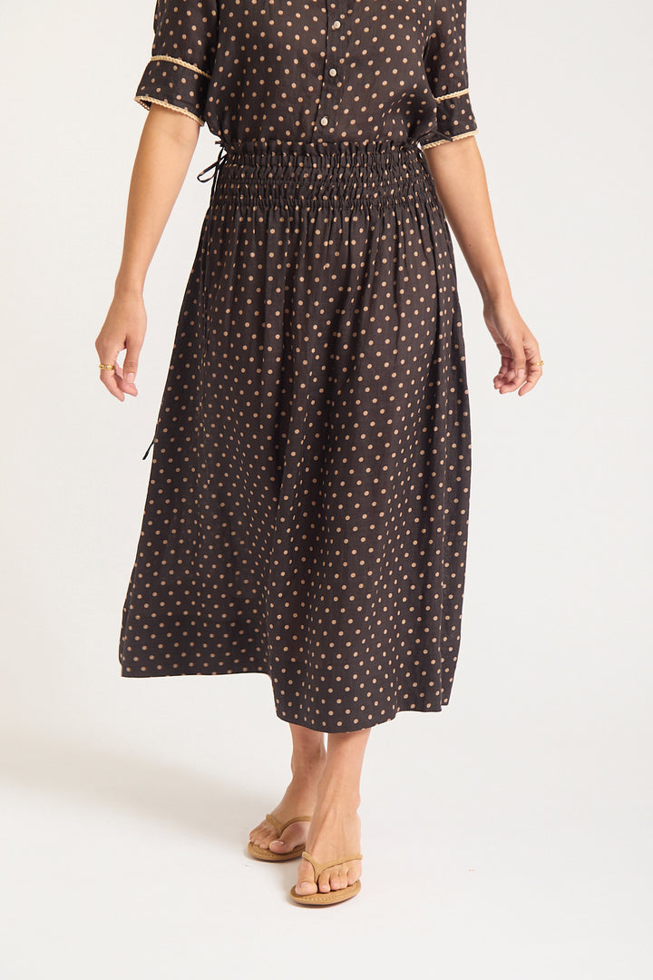 Alessandra | Sylvie Skirt | Choc / Beige