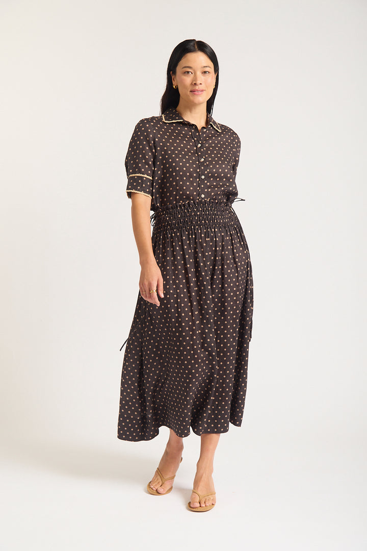 Alessandra | Sylvie Skirt | Choc / Beige