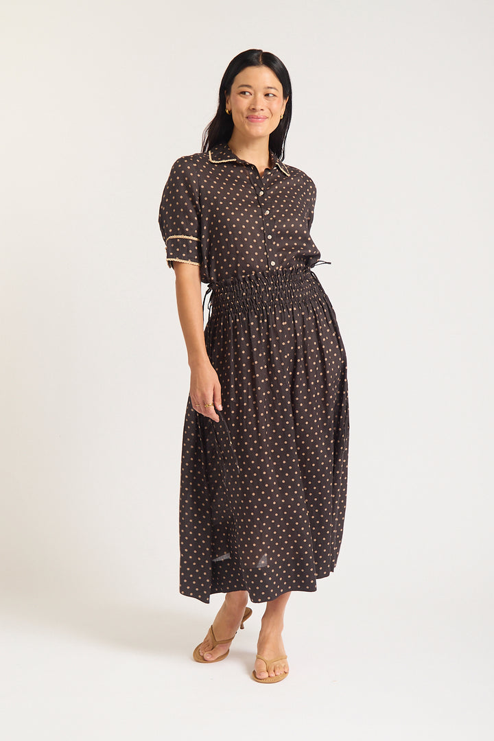 Alessandra | Sylvie Skirt | Choc / Beige