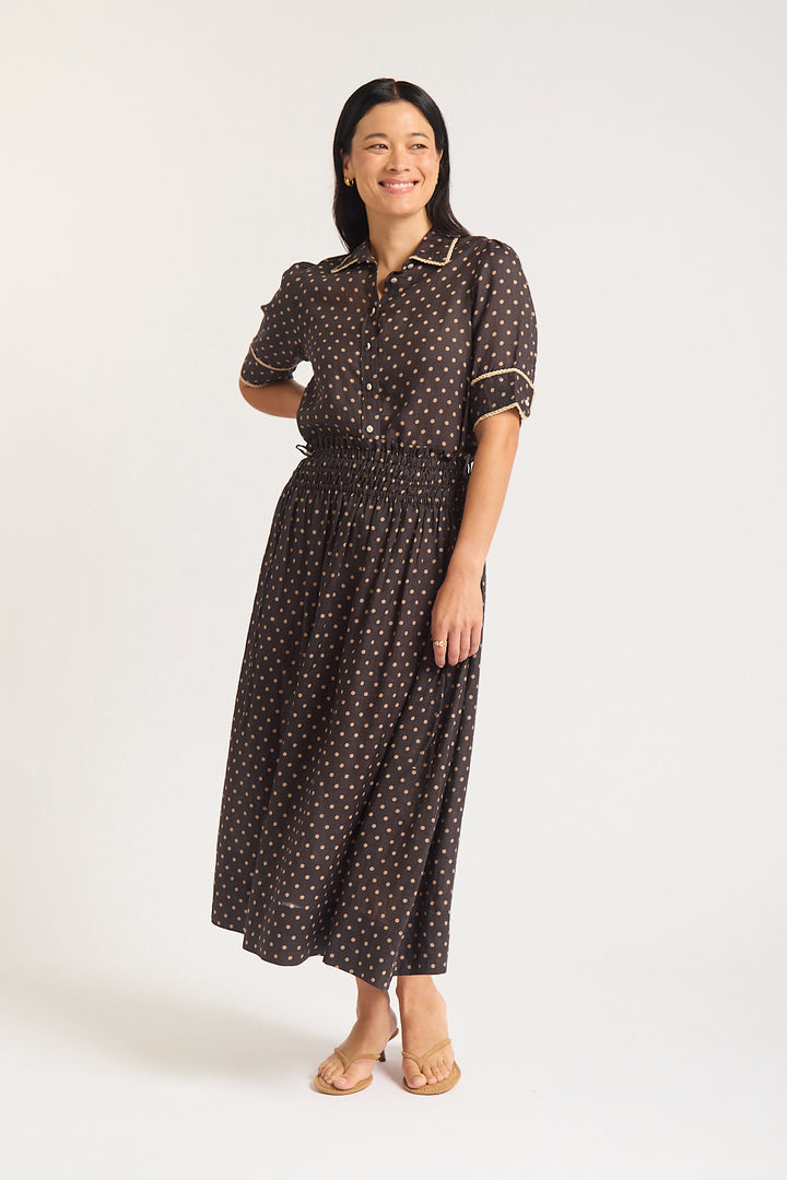 Alessandra | Sylvie Skirt | Choc / Beige