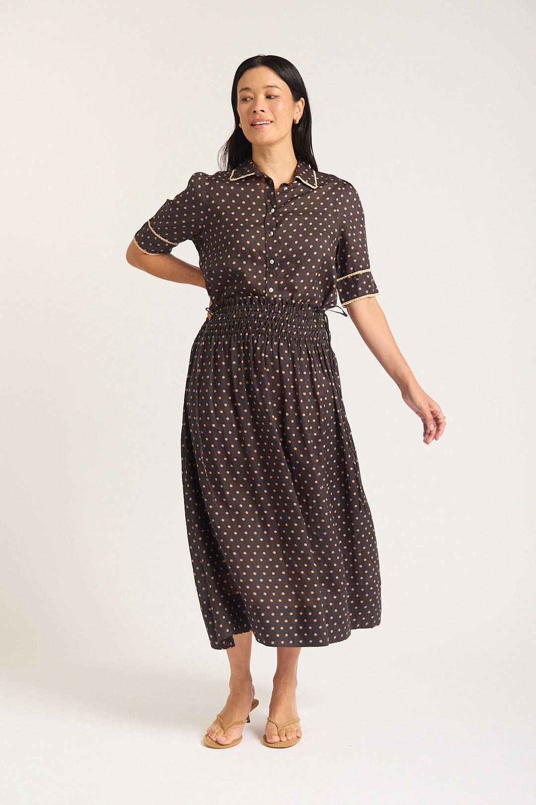 Alessandra | Sylvie Skirt | Choc / Beige