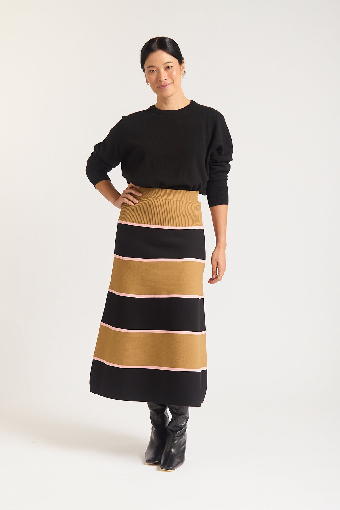 Alessandra | Fleur Skirt | Black - Dutch Hideout