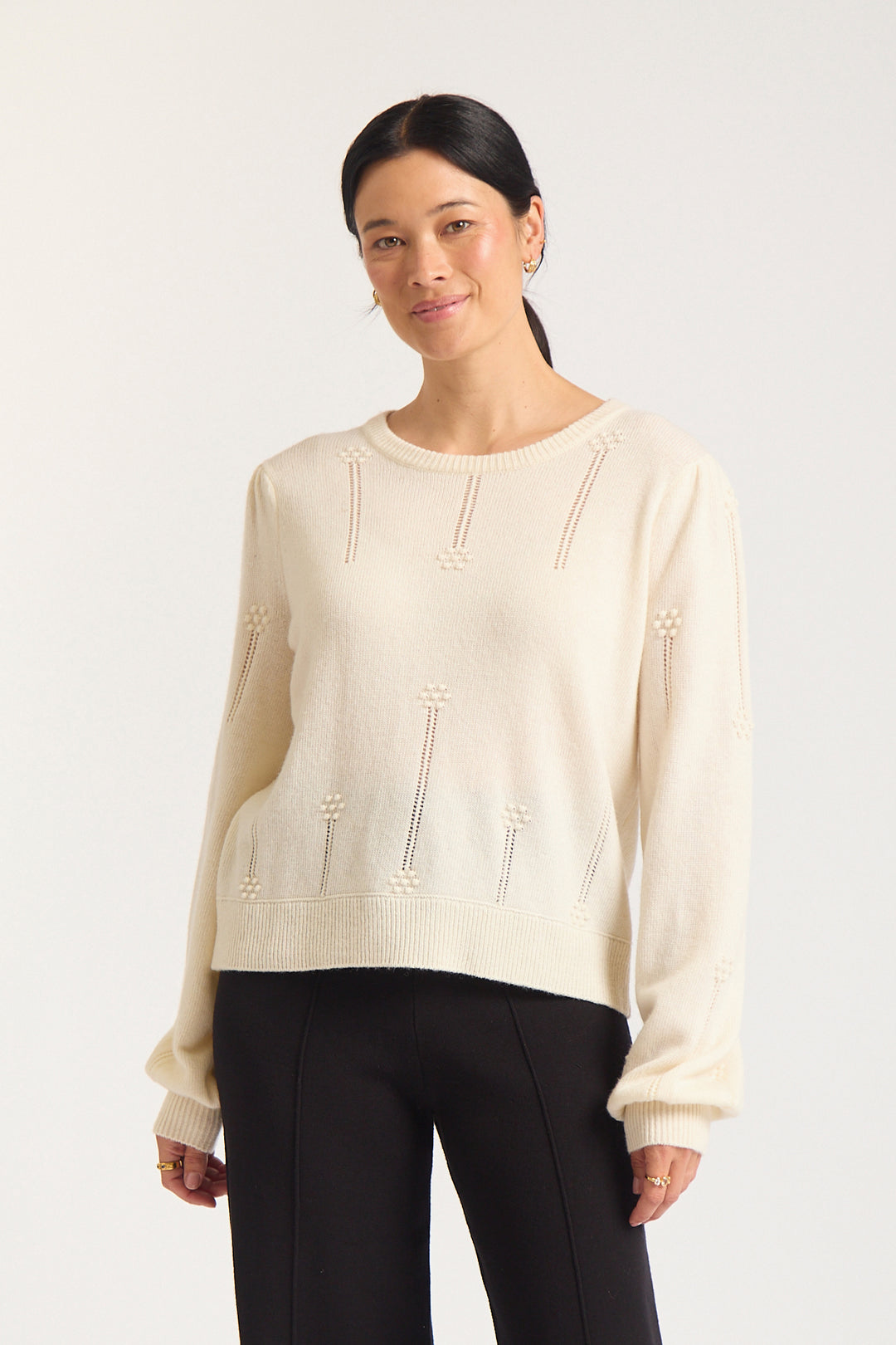 Alessandra | Clover Sweater | Ecru - Dutch Hideout