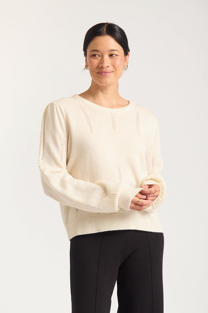 Alessandra | Clover Sweater | Ecru - Dutch Hideout