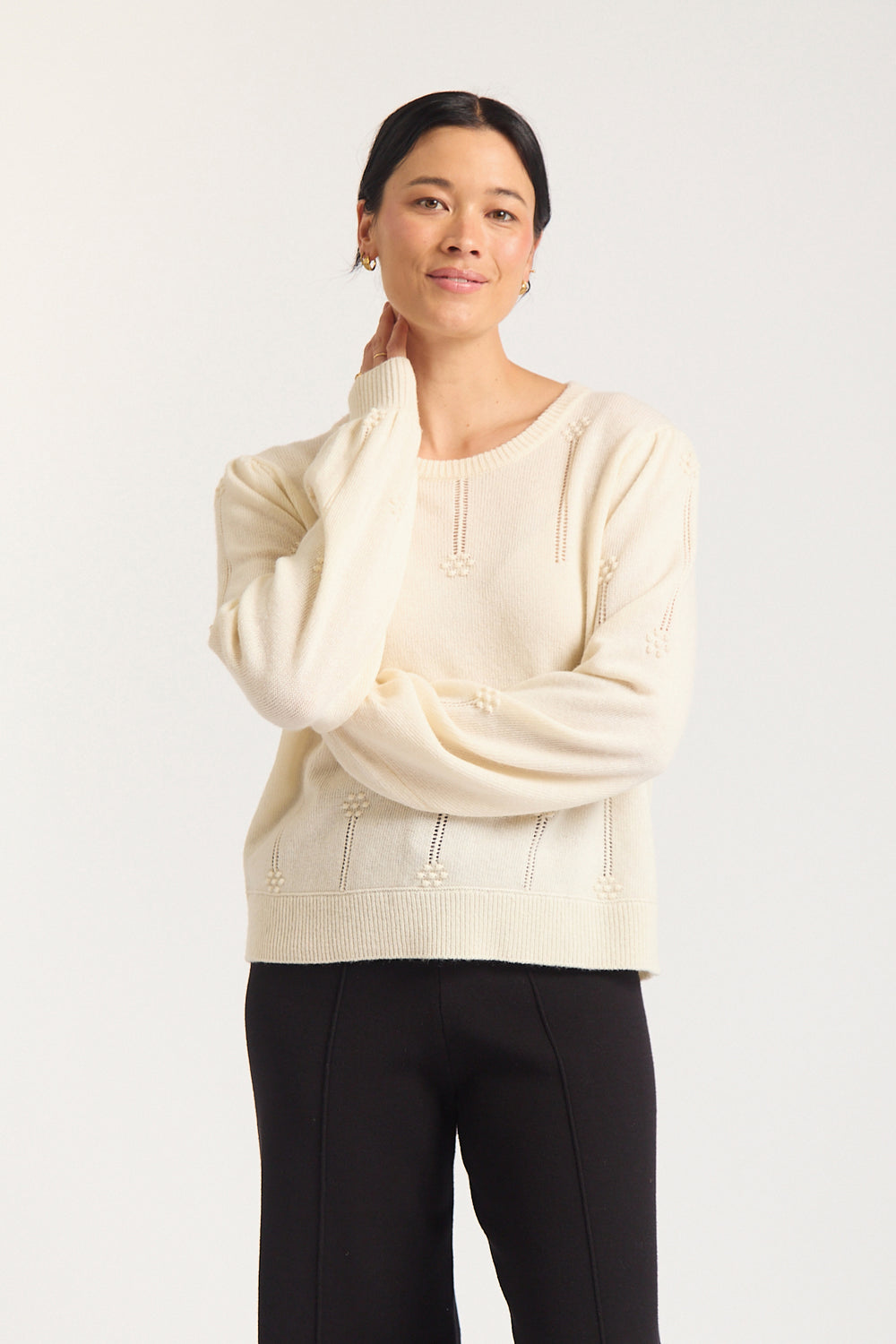 Alessandra | Clover Sweater | Ecru - Dutch Hideout