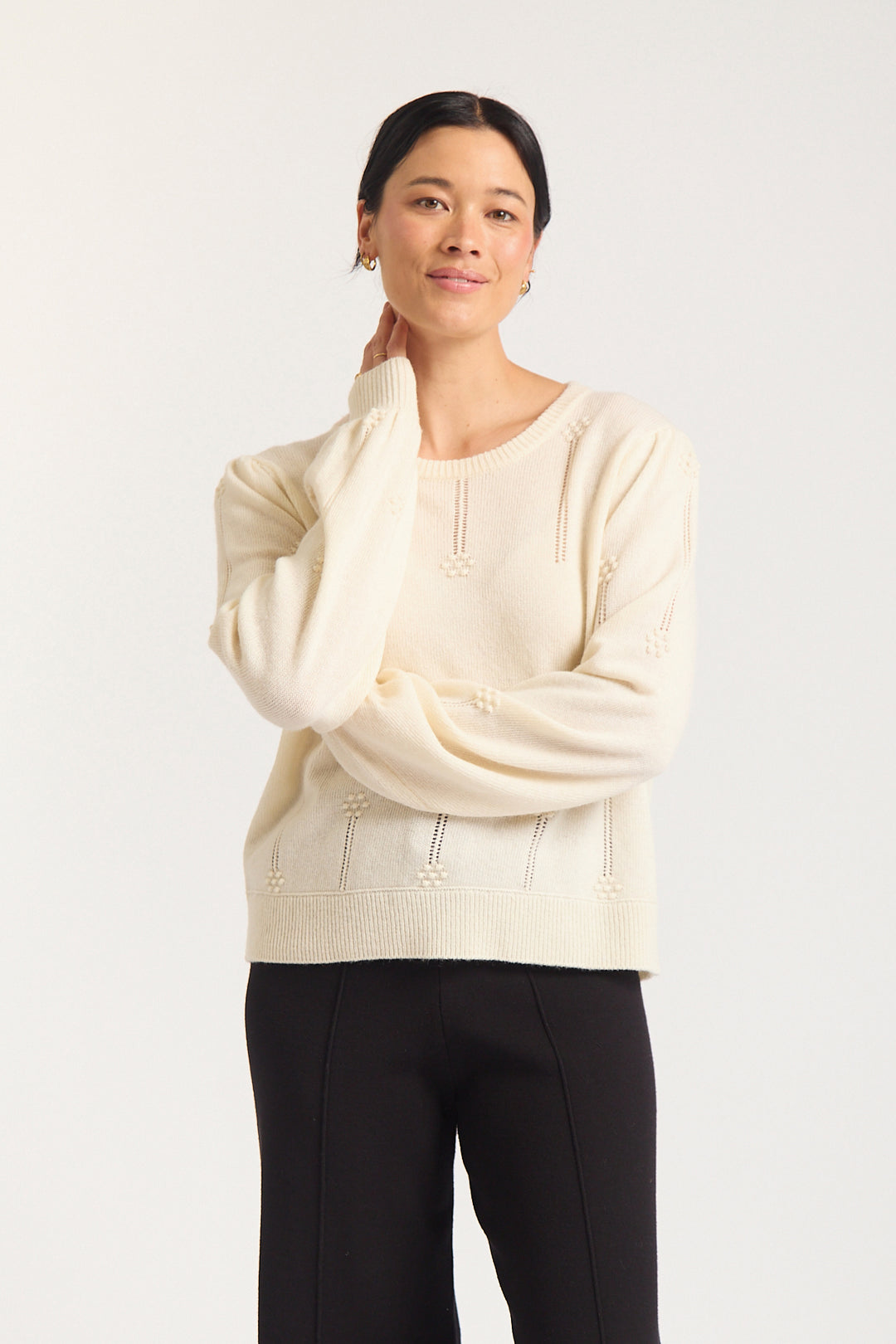 Alessandra | Clover Sweater | Ecru - Dutch Hideout
