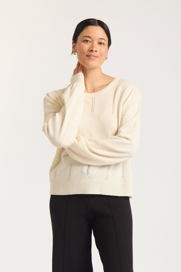 Alessandra | Clover Sweater | Ecru - Dutch Hideout