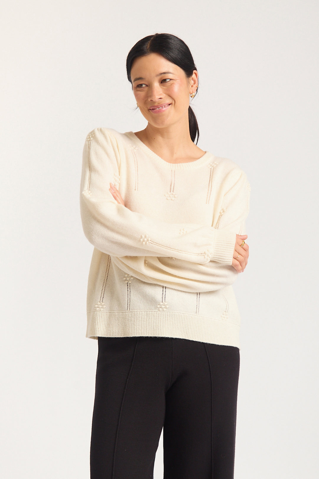 Alessandra | Clover Sweater | Ecru - Dutch Hideout