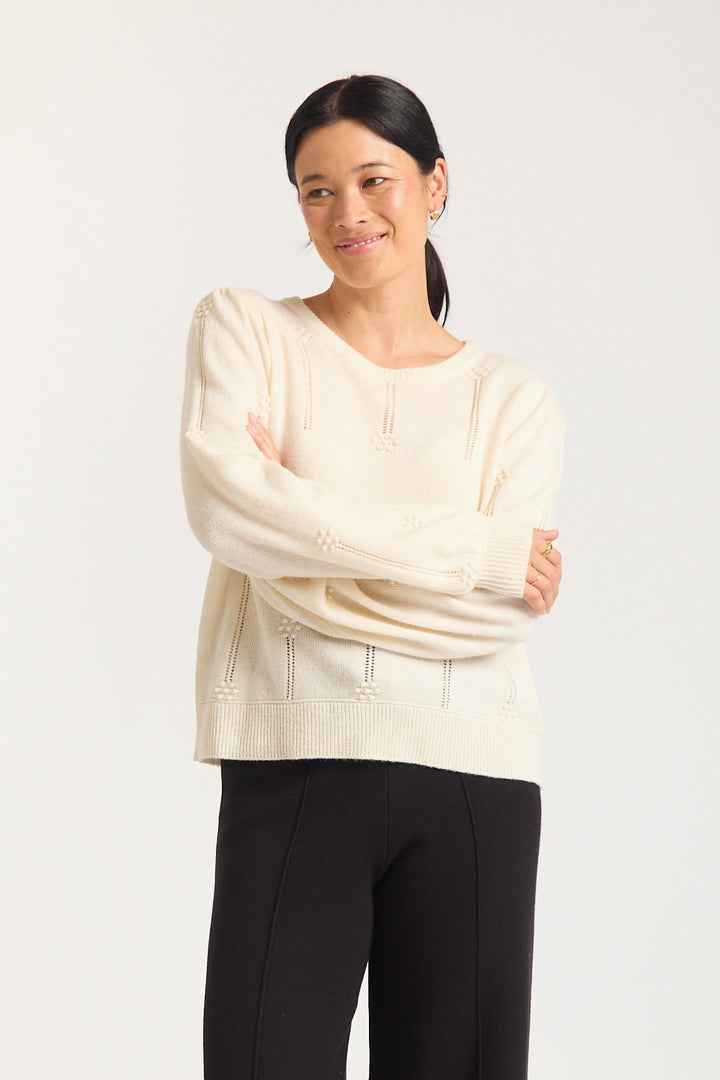 Alessandra | Clover Sweater | Ecru - Dutch Hideout