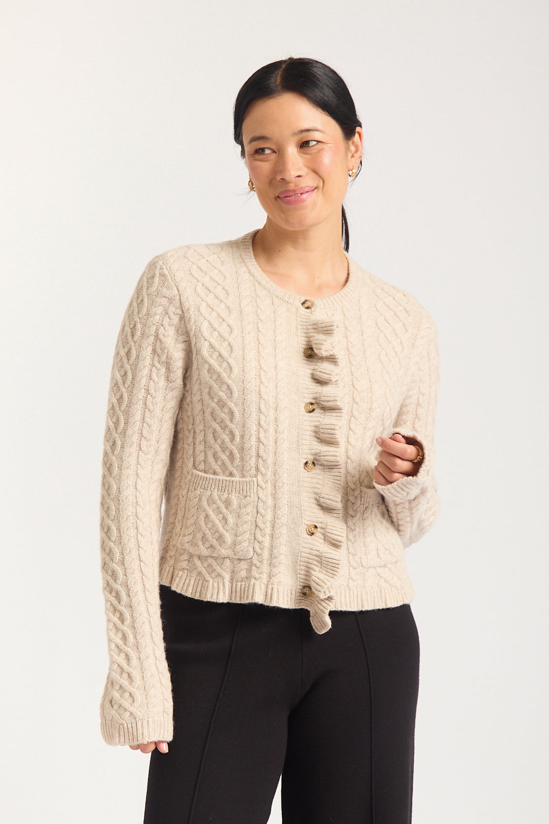 Alessandra | Peony Cardigan | Porridge - Dutch Hideout