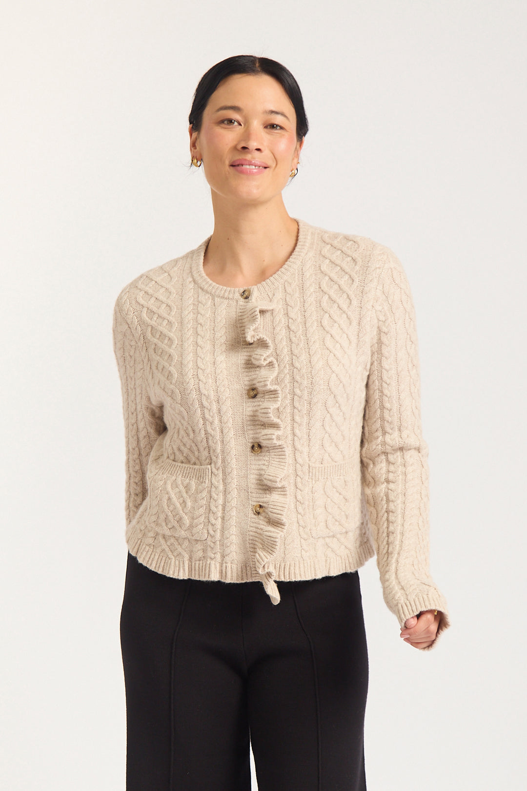 Alessandra | Peony Cardigan | Porridge - Dutch Hideout