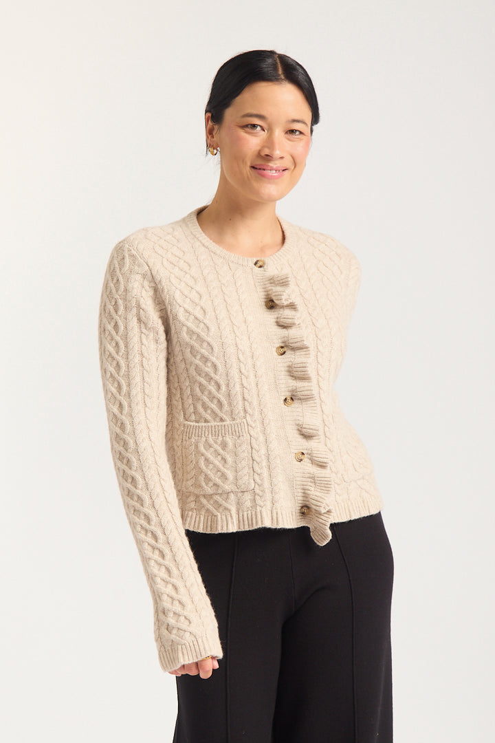 Alessandra | Peony Cardigan | Porridge - Dutch Hideout