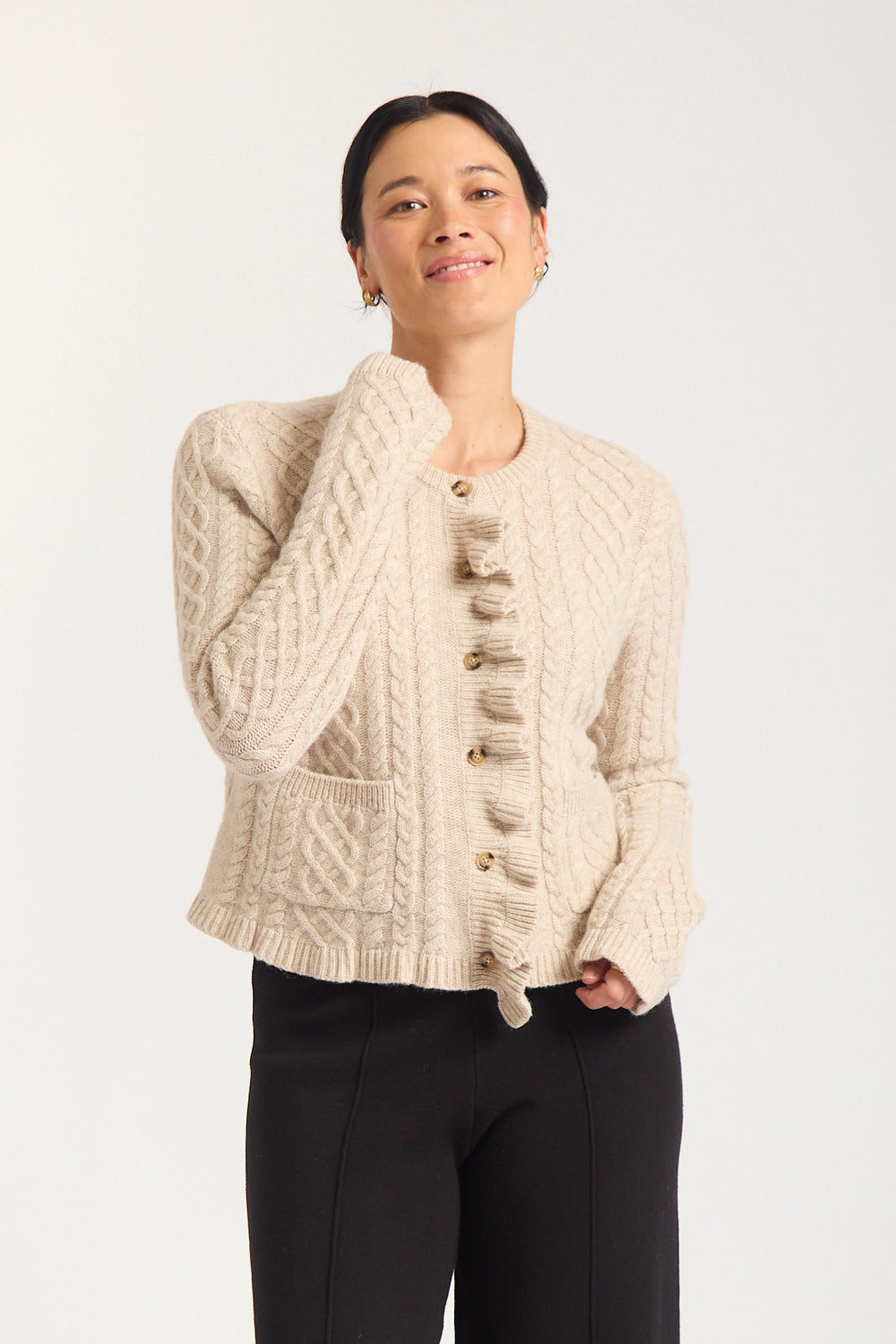 Alessandra | Peony Cardigan | Porridge - Dutch Hideout