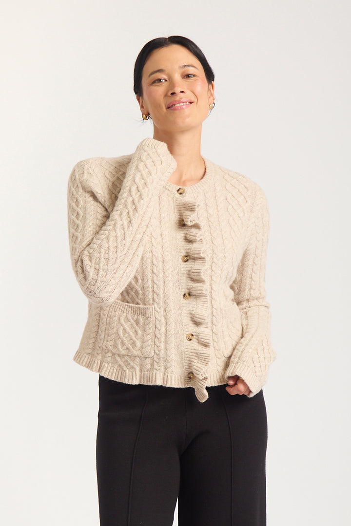 Alessandra | Peony Cardigan | Porridge - Dutch Hideout