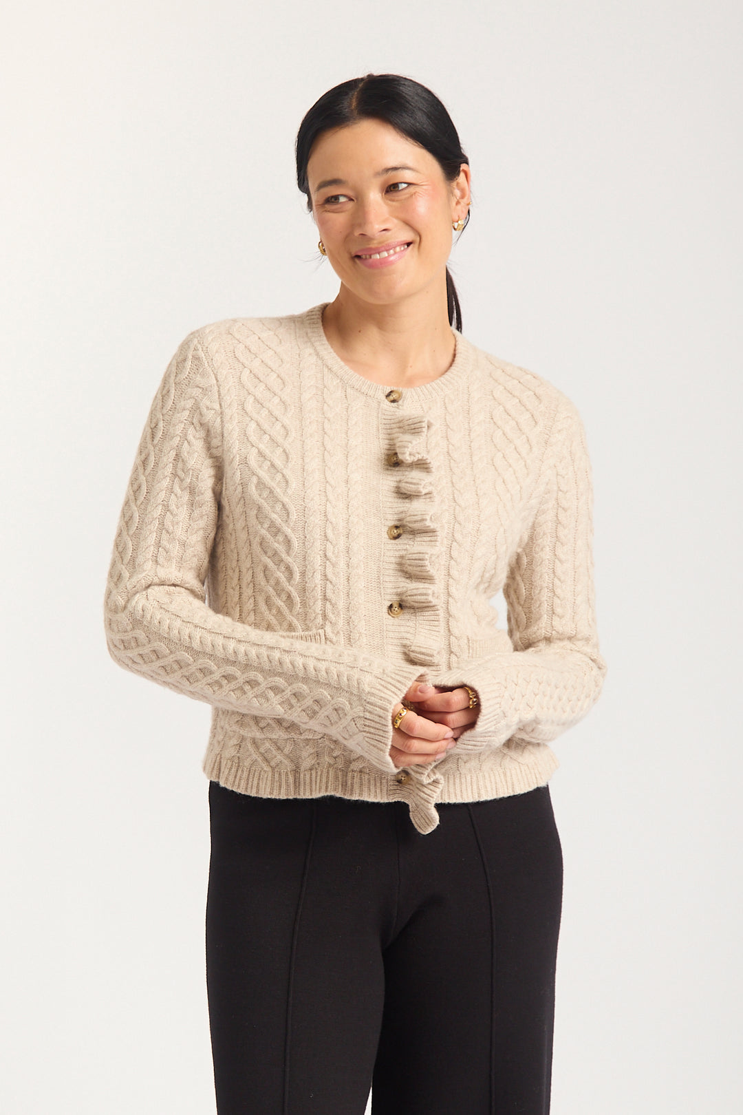 Alessandra | Peony Cardigan | Porridge - Dutch Hideout