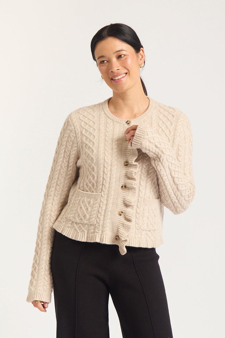 Alessandra | Peony Cardigan | Porridge - Dutch Hideout