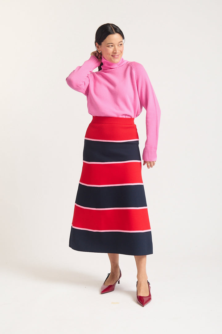 Alessandra | Fleur Skirt | Navy - Dutch Hideout