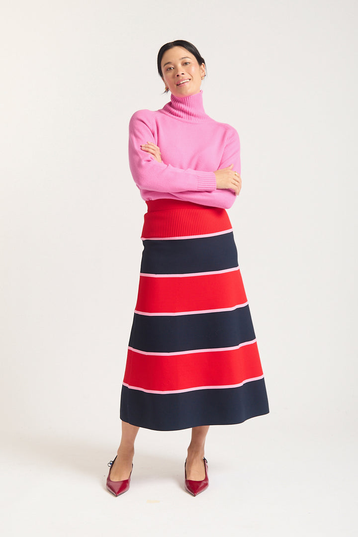 Alessandra | Fleur Skirt | Navy - Dutch Hideout