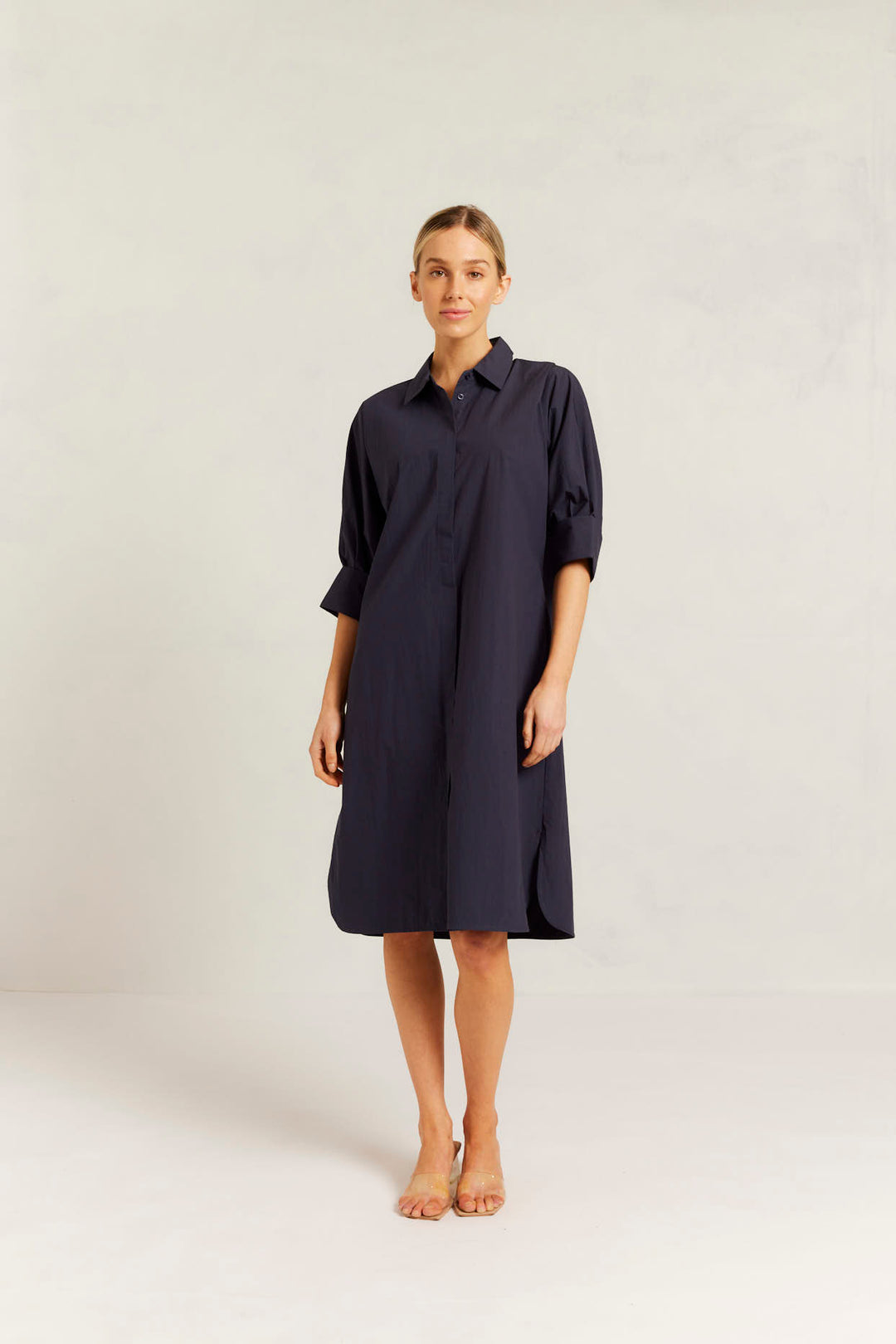 Alessandra | Briar Pima Cotton Dress | Navy