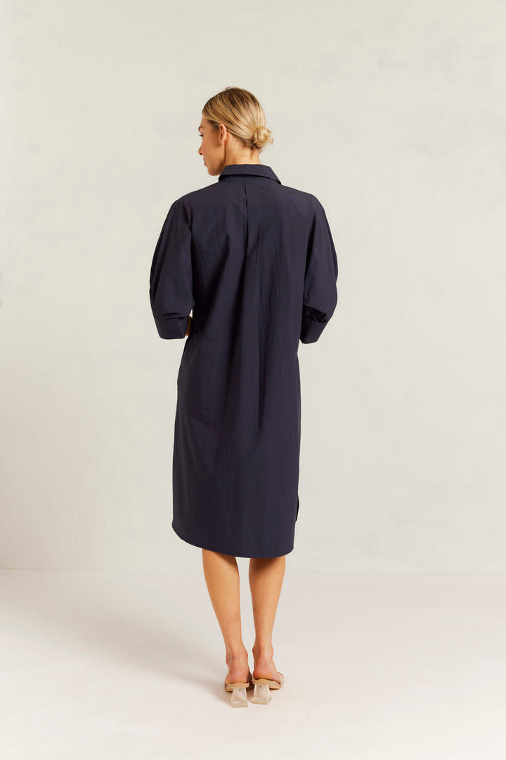 Alessandra | Briar Pima Cotton Dress | Navy