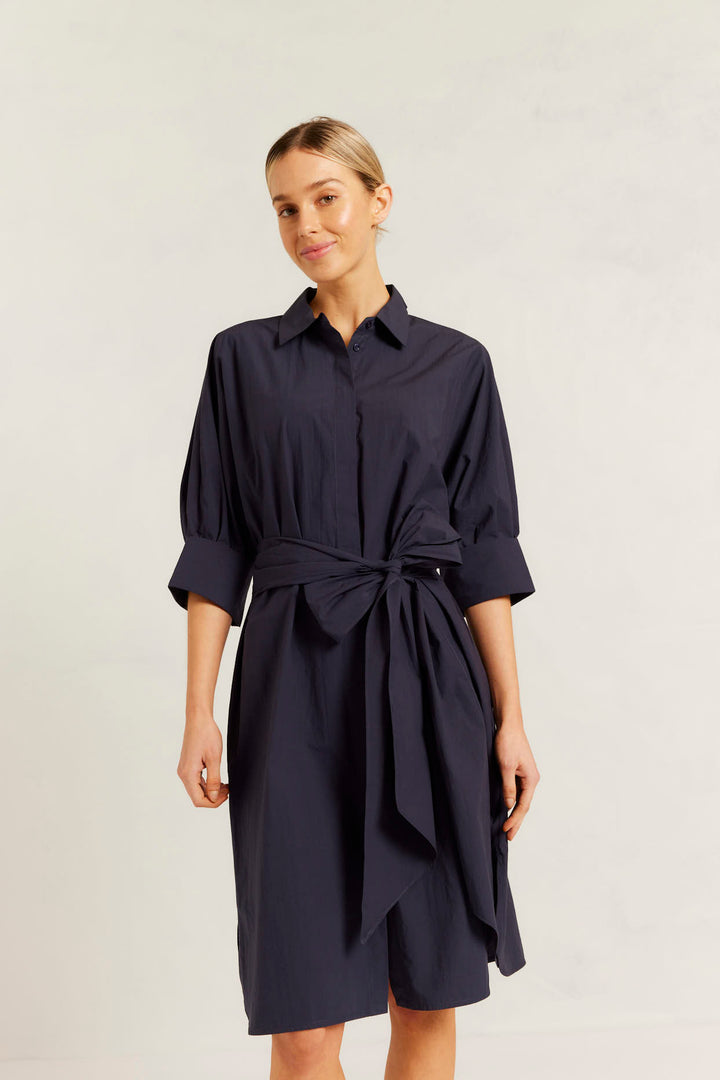 Alessandra | Briar Pima Cotton Dress | Navy