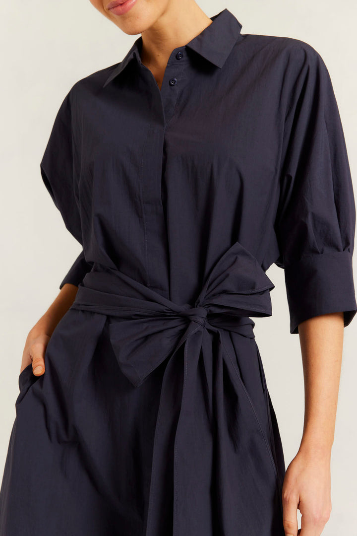 Alessandra | Briar Pima Cotton Dress | Navy