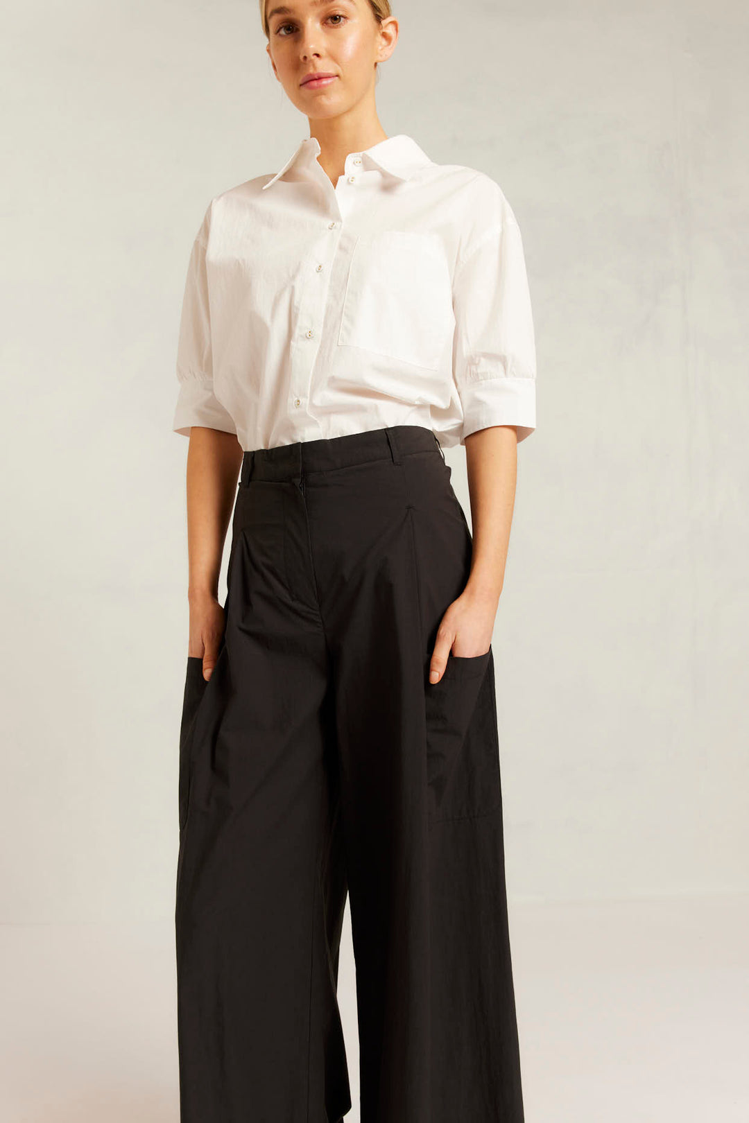 Alessandra | Rowena Pima Cotton Pant | Black