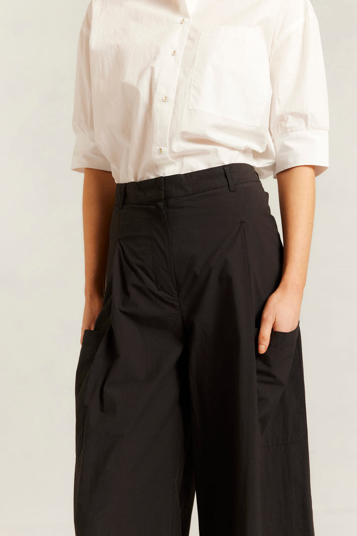 Alessandra | Rowena Pima Cotton Pant | Black