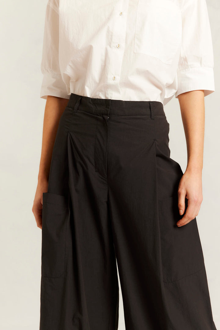 Alessandra | Rowena Pima Cotton Pant | Black