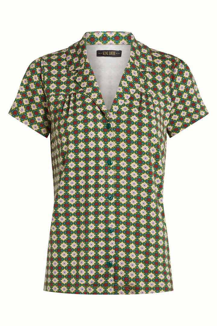 KING LOUIE I TEX BLOUSE JADE I PONDEROSA GREEN