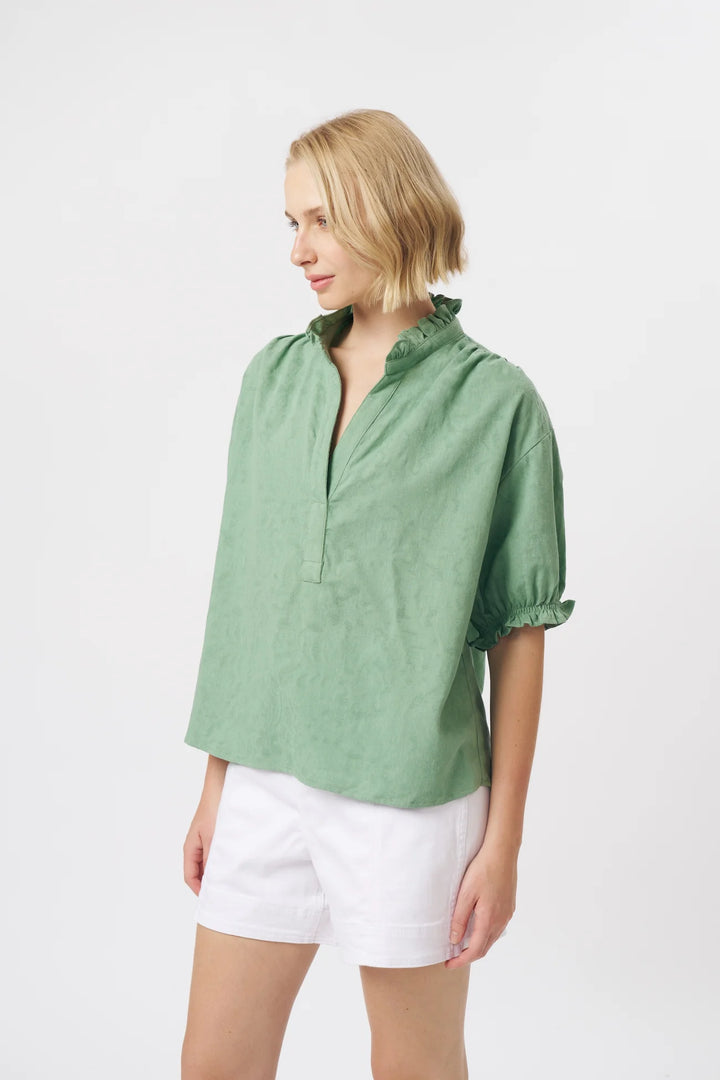 KIREINA I AMBER SHIRT  I GREEN - Dutch Hideout