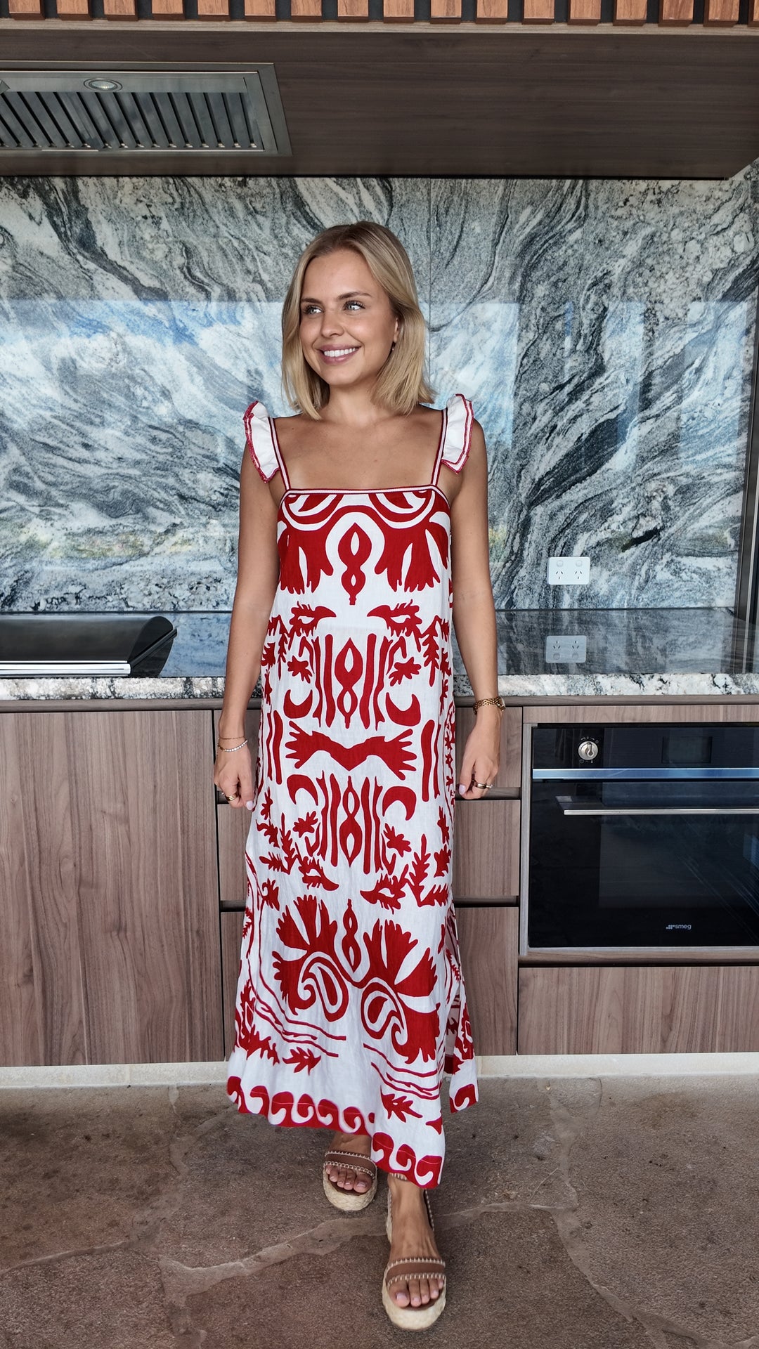 Luoni | Tia Dress | Red Sumba