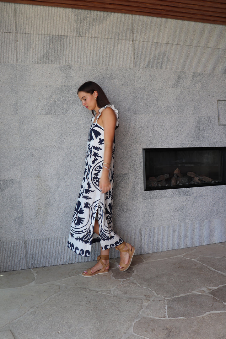 Luoni | Tia Dress | Navy Sumba