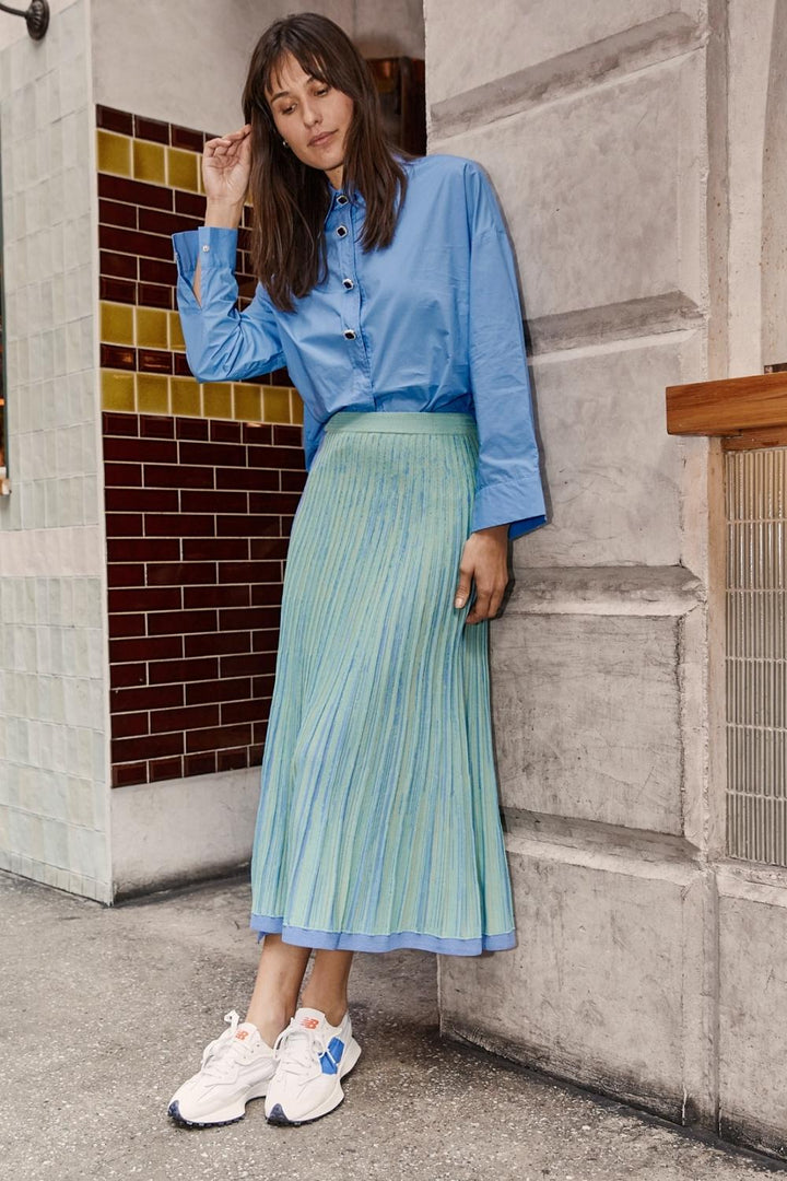 Barry Made | DAVY Skirt | Blue/Lime Marble