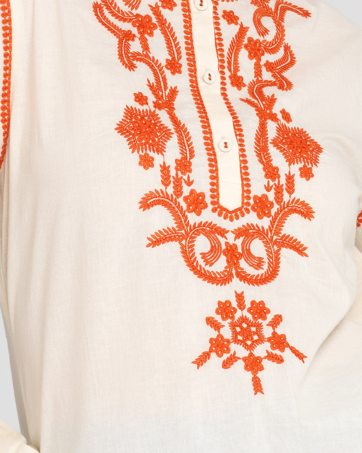 Boom Shankar | Jadu Shirt - Embroidered Rust | Turtle Dove