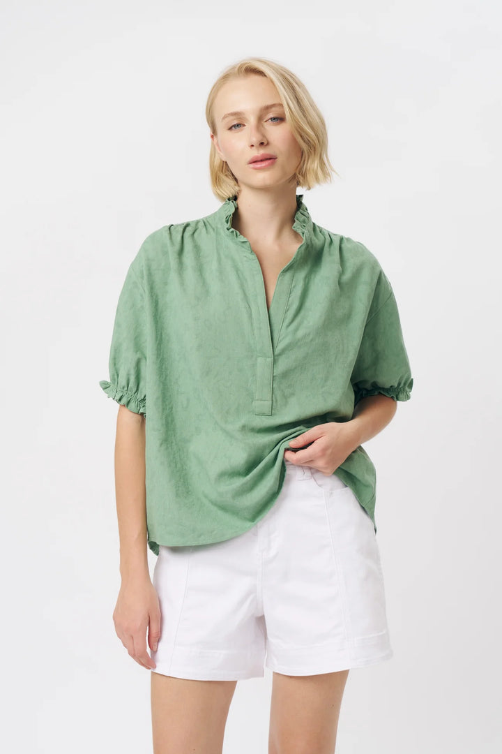 KIREINA I AMBER SHIRT  I GREEN - Dutch Hideout