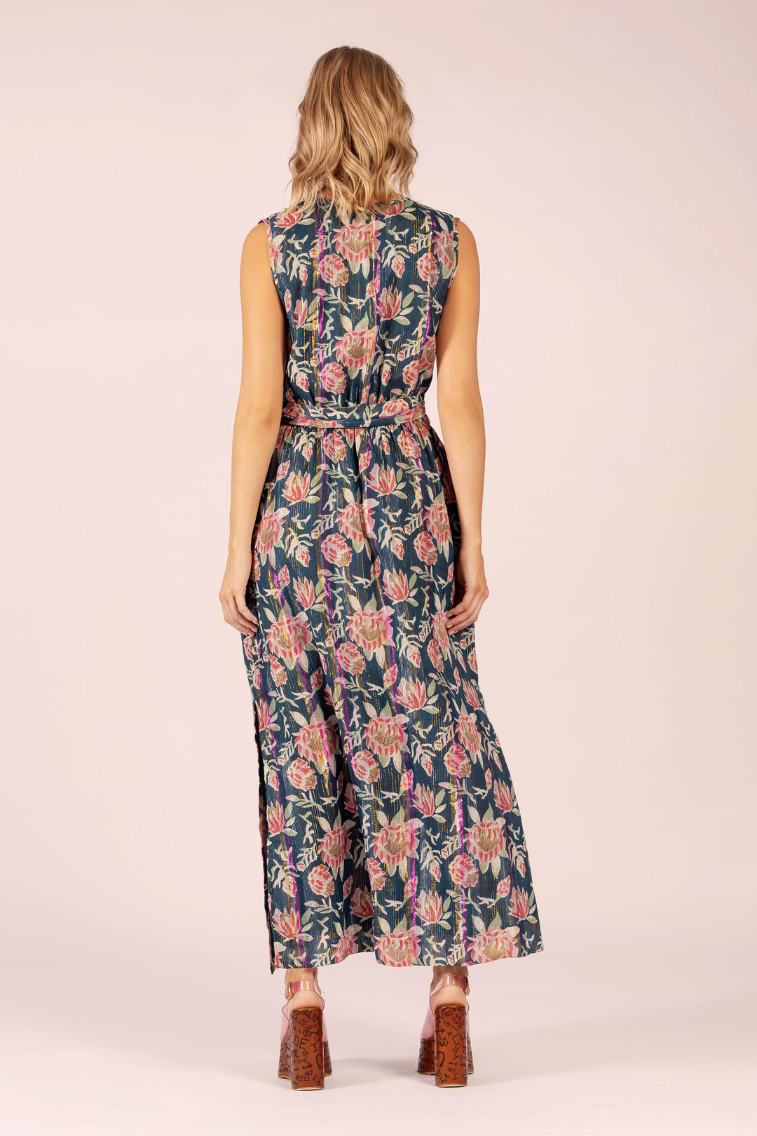 LOLA | Stella Cotton Maxi Saint Dress | Saint Teal & Coral