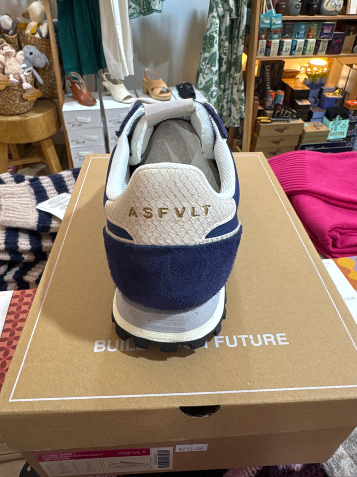 Asfvlt | sneaker - navy/snake/gold