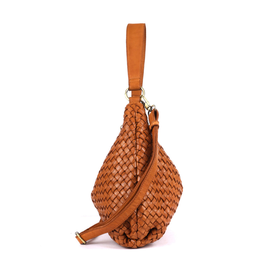 RUGGED HIDE I MATILDA WOVEN SHOULDER BAG